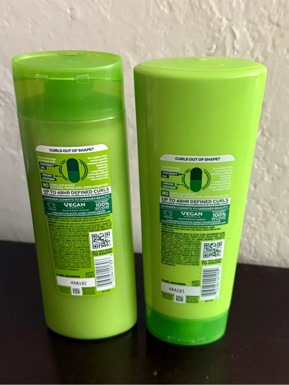 Garnier Fructis Curl Nourish Shampoo & Conditioner - Bright Lime Green